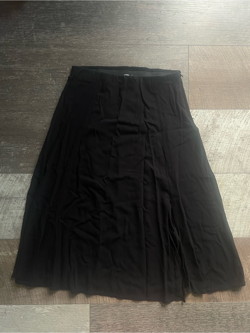 Ardene Black A-Line Midi Skirt - Flowing Silhouette